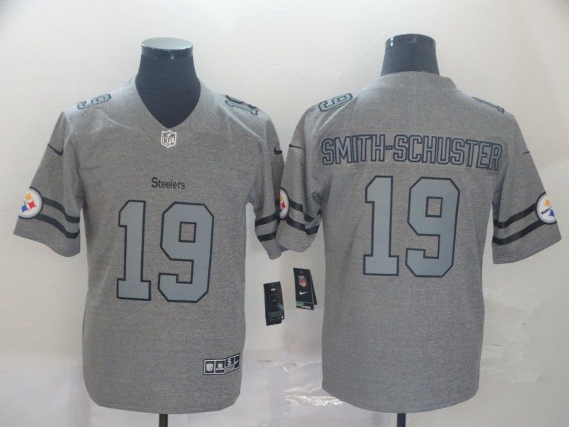 Men Pittsburgh Steelers #19 Smith-schuster Grey Retro Nike NFL Jerseys->pittsburgh steelers->NFL Jersey